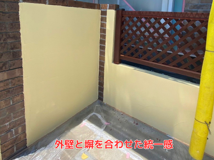 塀の塗装完成 