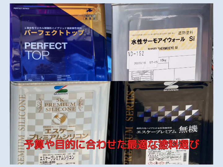 予算や目的に合わせた最適な塗料選び