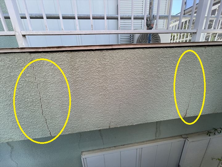 建物各所にはクラックが発生しておりました②