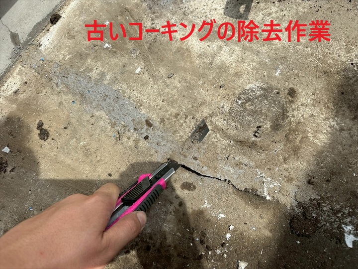 古いシールの除去