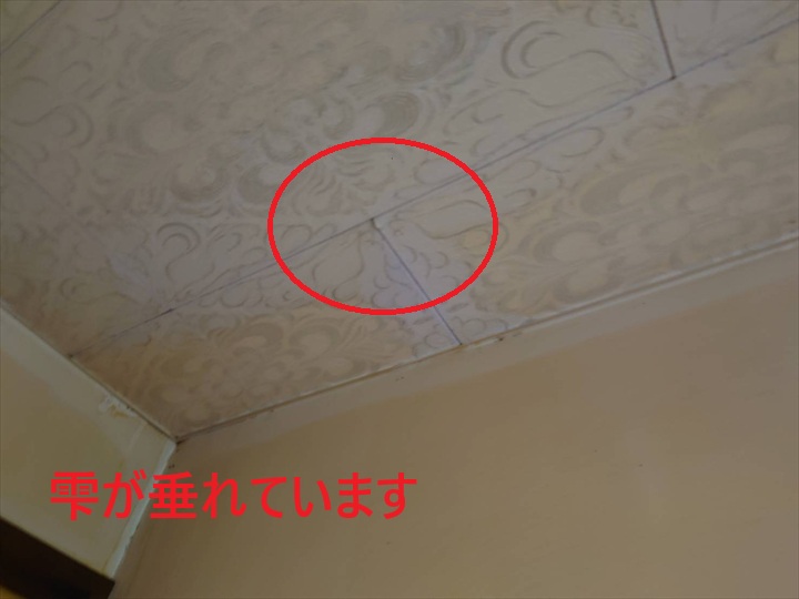 雫が垂れています