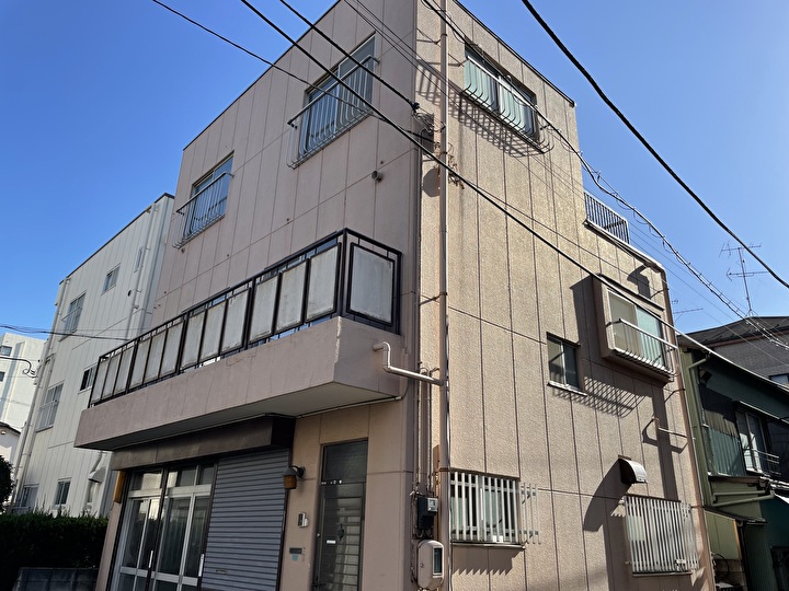 鉄部塗装及び外壁部分塗装工事前の現地調査