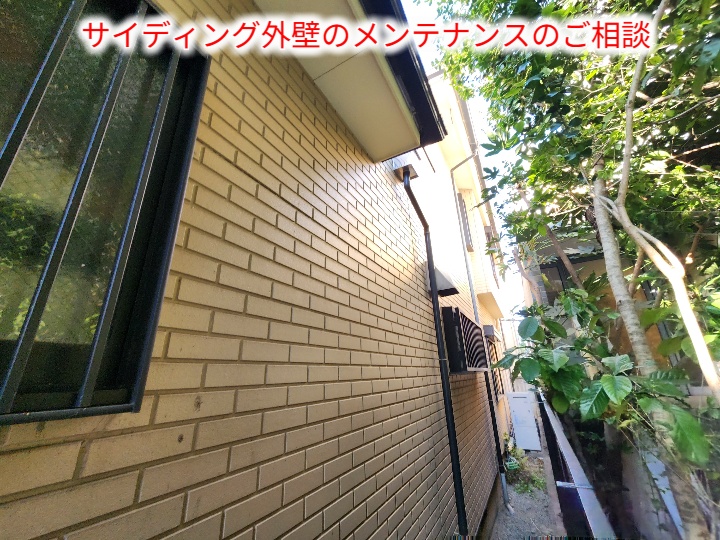建物側面のサイディング外壁