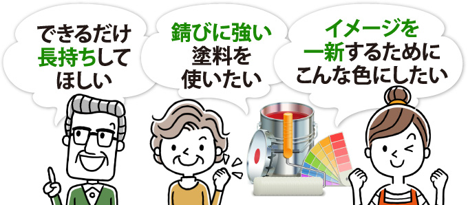 できるだけ長持ちしてほしい、イメージを一新するためにこんな色にしたい…など