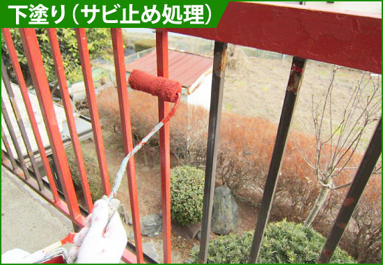 下塗り(サビ止め処理)