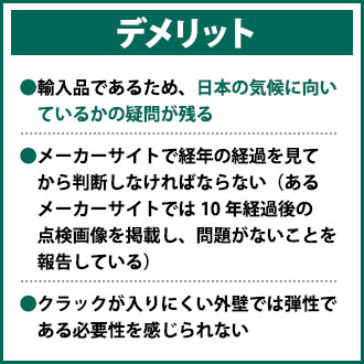 アクリル100%(ピュアクリル)塗料のデメリット
