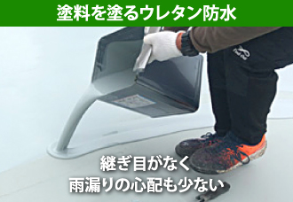 塗料を塗るウレタン防水